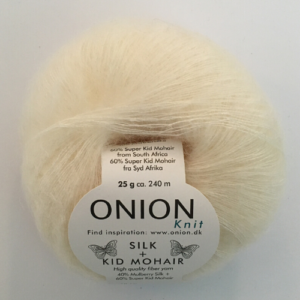 Onion Silk + Kid Mohair, råhvid